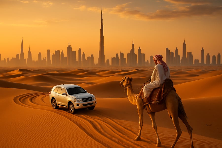 Dubai skyline and desert adventure Dubai skyline and desert adventure